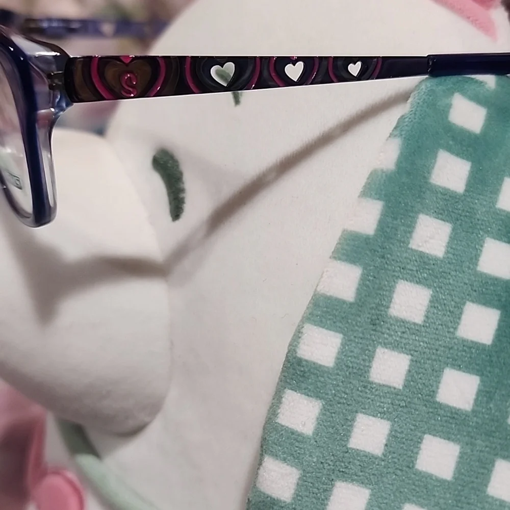 SKECHERS - Cute Heart, Blue, Pink, and Silver, Kids Eyeglass Frames